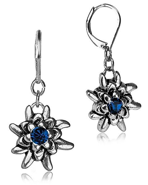 Trachtenland Paar Ohrhänger Edelweiß Ohrhänger 'Emilia' mit Kristallen von günstig online kaufen