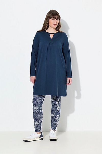 Ulla Popken Longshirt Longshirt A-Linie Tunika-Ausschnitt Langarm günstig online kaufen