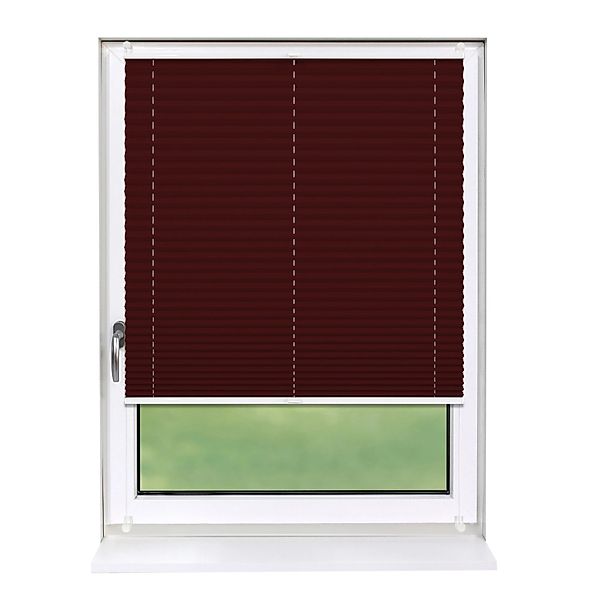 Deco-Raum Plissee Basic ohne Bohren 75x210cm Weinrot Blickdicht Klemmfix günstig online kaufen