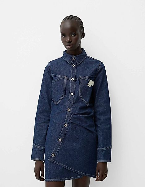 Bershka Minikleid Aus Denim Damen M Marinenblau günstig online kaufen