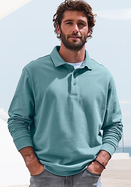 John Devin Sweatshirt, Langarm, Pullover mit Polokragen, Baumwolle günstig online kaufen