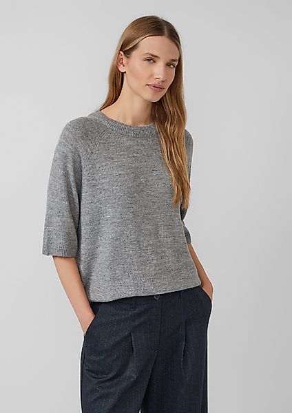 s.Oliver Strickpullover Kurzarmpullover aus Alpakamix günstig online kaufen