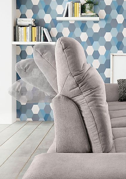 set one by Musterring Ecksofa »SO4100 V«, mit verstellbaren Kopfteilen, wah günstig online kaufen
