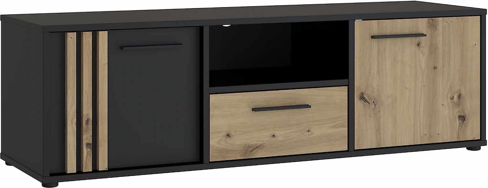 FORTE Lowboard "Cardigan TV-Board, TV-Schrank", TV-Board, 2 farbig, Staurau günstig online kaufen