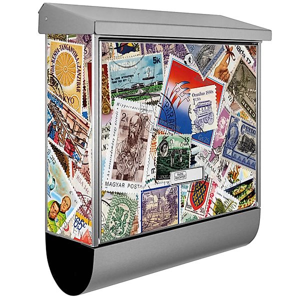 Banjado Briefkasten Edelstahl 38x39x12cm Mit Zeitungsfach Inkl. Montagemate günstig online kaufen