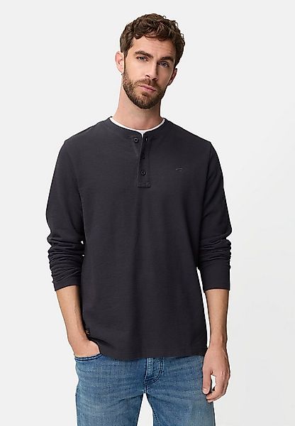 camel active Henleyshirt Henleyshirt mit Knopfleiste Langarm günstig online kaufen