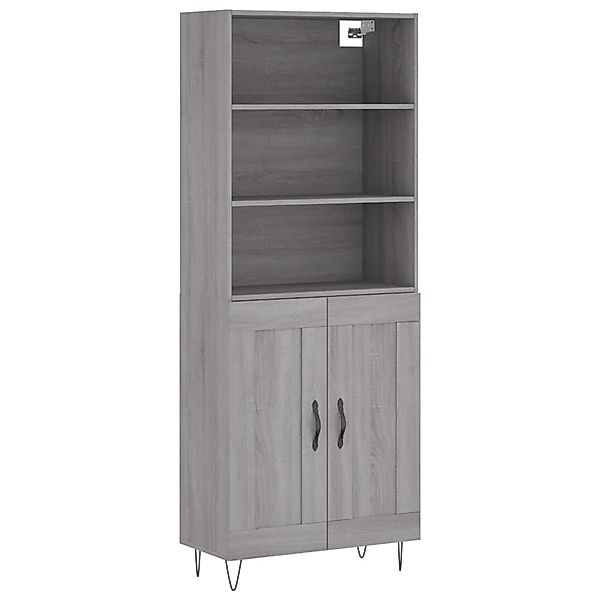 vidaXL Highboard Grau Sonoma 69,5x34x180 cm Holzwerkstoff 3189955 günstig online kaufen