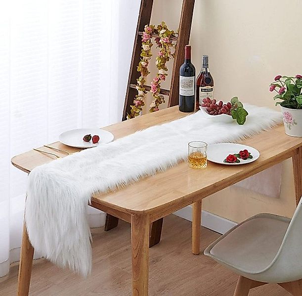 XDeer Tischläufer Tischläufe,Modern Tischläufer aus Kunstfell günstig online kaufen