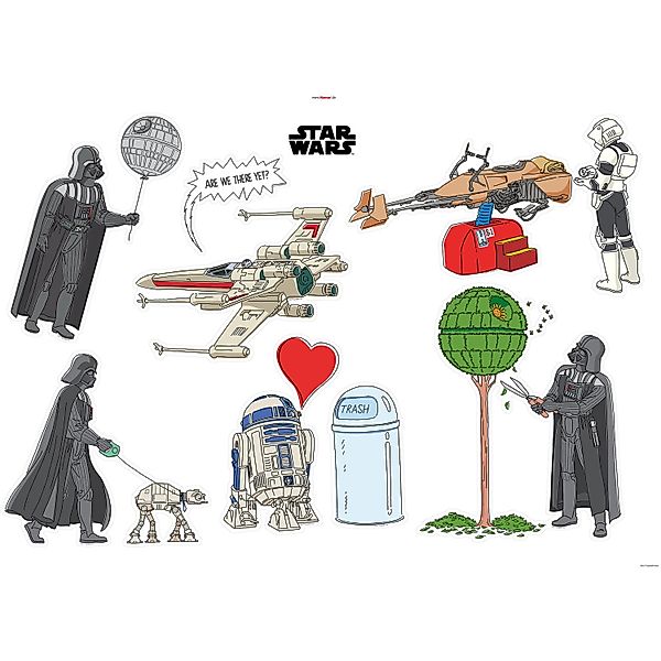 Komar Deko-Sticker Star Wars Treatment 100 x 70 cm gerollt günstig online kaufen