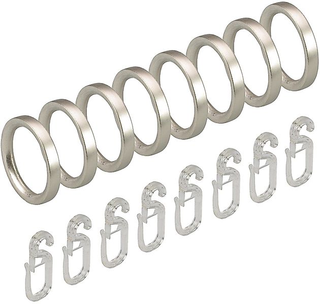 Liedeco Gardinenring, Gardinenstangen, (Set, 8-St., mit günstig online kaufen