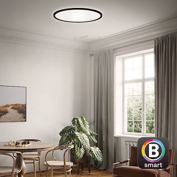 LED-Deckenlampe Slim smart schwarz dim CCT Ø 42 cm günstig online kaufen