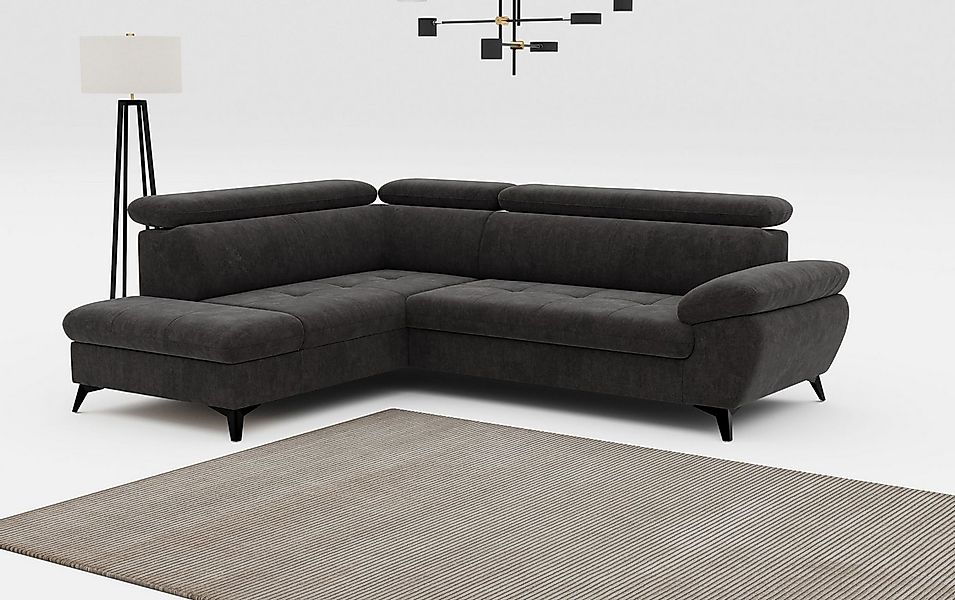 COTTA Ecksofa Hudson L-Form, mit Kopfteilverstellung, wahlweise mit Bettfun günstig online kaufen