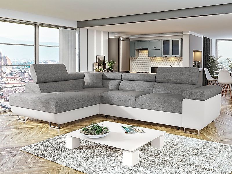 MIRJAN24 Ecksofa Torezio, mit Bettkasten und Schlaffunktion, Einstellbare K günstig online kaufen