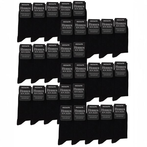 OCCULTO Businesssocken Herren Schwarze Socken 10-30er günstig online kaufen