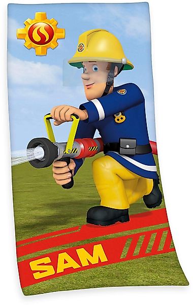 Feuerwehrmann Sam Badetuch Feuerwehrmann Sam, Velours günstig online kaufen