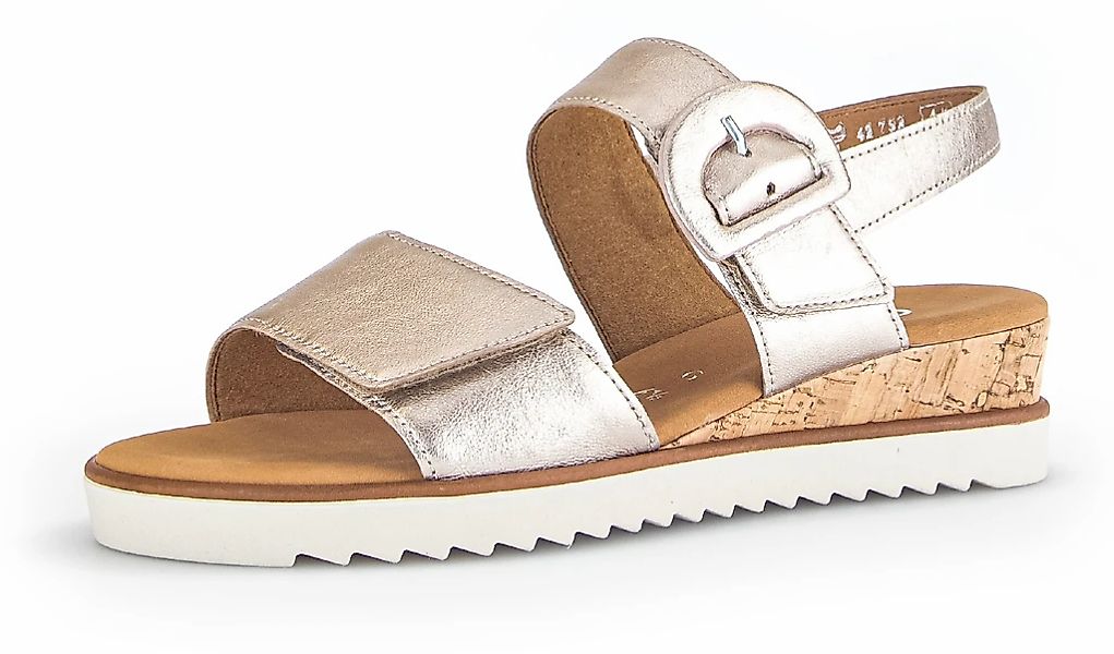 Gabor GENUA Keilsandalette, Riemchensandale, Sommerschuh, Komfortschuh in W günstig online kaufen