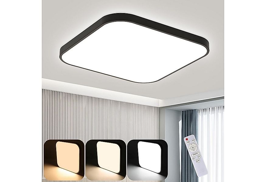 Nettlife LED Panel Schwarz Flach Dimmbar 27cm Quadrat Deckenleuchte, für Sc günstig online kaufen
