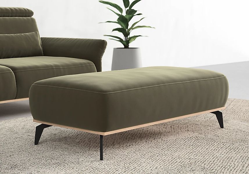 Home affaire Polsterhocker "Fjord" Mit einem Holzrahmen in Buche massiv eic günstig online kaufen