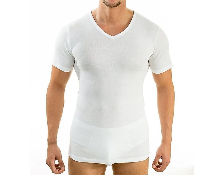 HERMKO Unterziehshirt 4880 4er Pack Herren Business kurzarm Unterhemd mit V günstig online kaufen