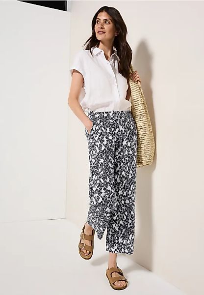 CECIL Gemusterte Wide Leg Hose günstig online kaufen