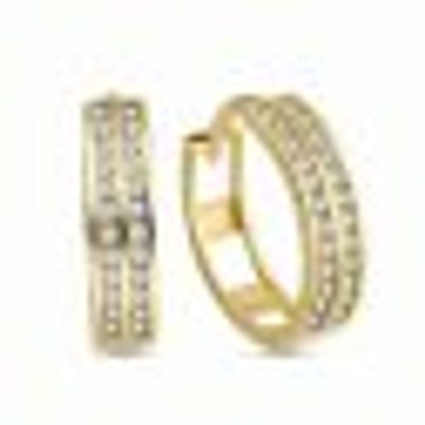 Creolen 925/- Sterling Silber vergoldet Pave günstig online kaufen