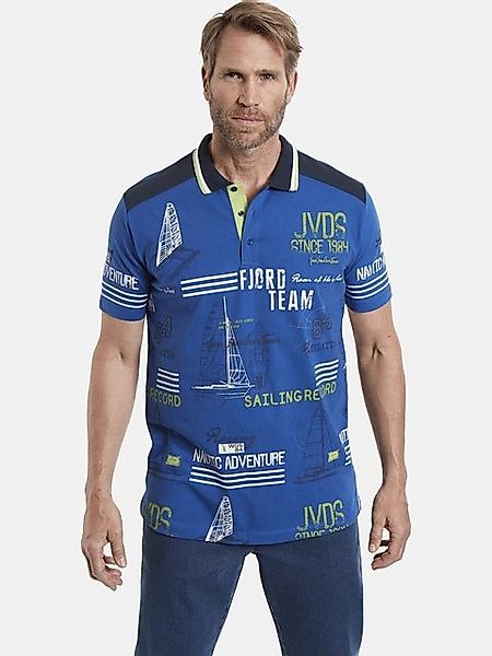 Jan Vanderstorm Poloshirt SIGURDUR mit Druck im Segel Motiv günstig online kaufen