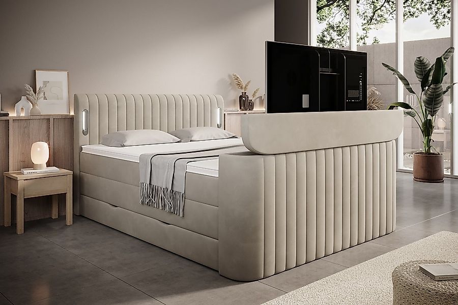 wonello Boxspringbett FLY mit TV-Lift, mit Bettkasten, TFK-Matratzen und pr günstig online kaufen