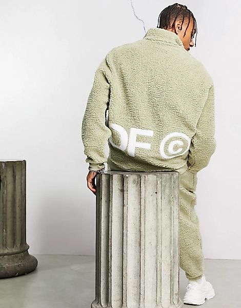 ASOS – Dark Future – Oversize-Sweatshirt aus Teddystoff in Neutral mit kurz günstig online kaufen