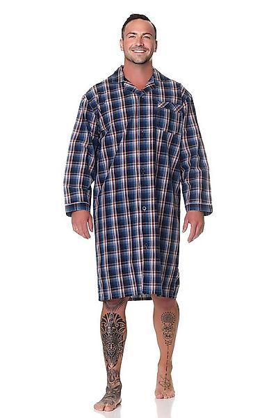 Normann Pyjama Normann Herren langarm Nachthemd gewebt - auch in Übergröße günstig online kaufen