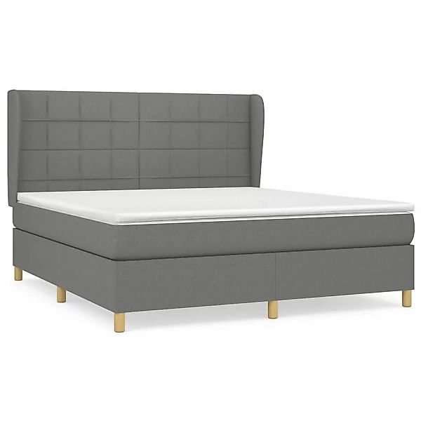vidaXL Boxspringbett mit Matratze Dunkelgrau 180x200 cm Stoff1377419 günstig online kaufen
