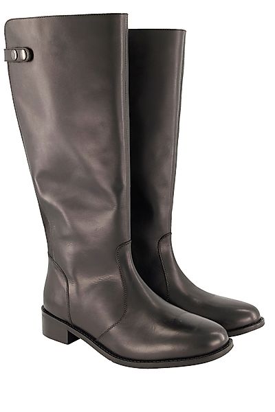 Ulla Popken Lederstiefel XXL-Schaft Druckknopf-Riegel Weite günstig online kaufen