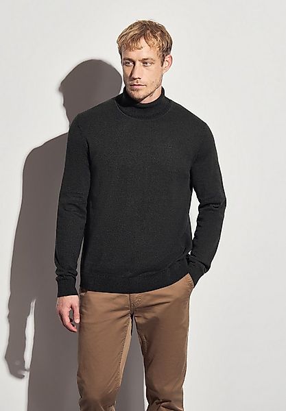 STREET ONE MEN Rollkragenpullover aus reiner Baumwolle günstig online kaufen