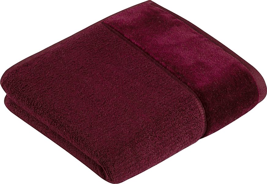 Vossen Handtuch "Pure" Baumwolle & VEGAN, mit eleganter Veloursbordüre günstig online kaufen
