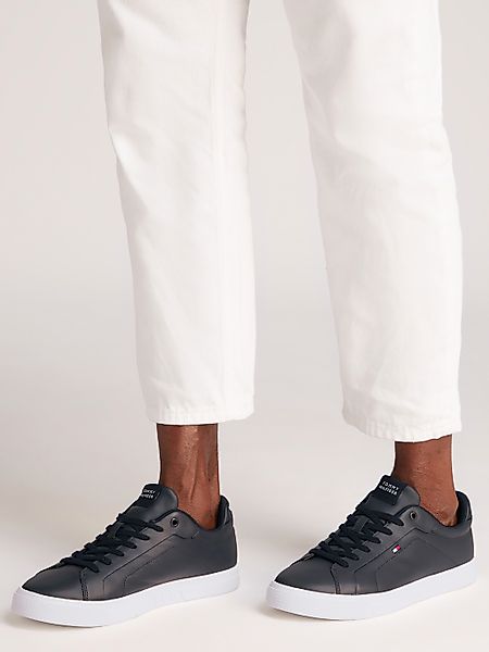 Tommy Hilfiger Sneaker "ICON COURT LTH FLAG ESS", Freizeitschuh, Halbschuh, günstig online kaufen