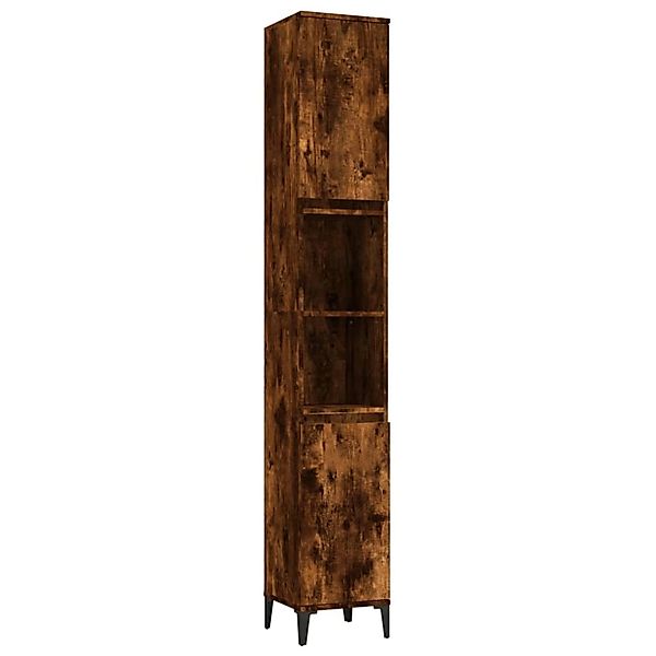 Vidaxl Badschrank Räuchereiche 30x30x190 Cm Holzwerkstoff günstig online kaufen