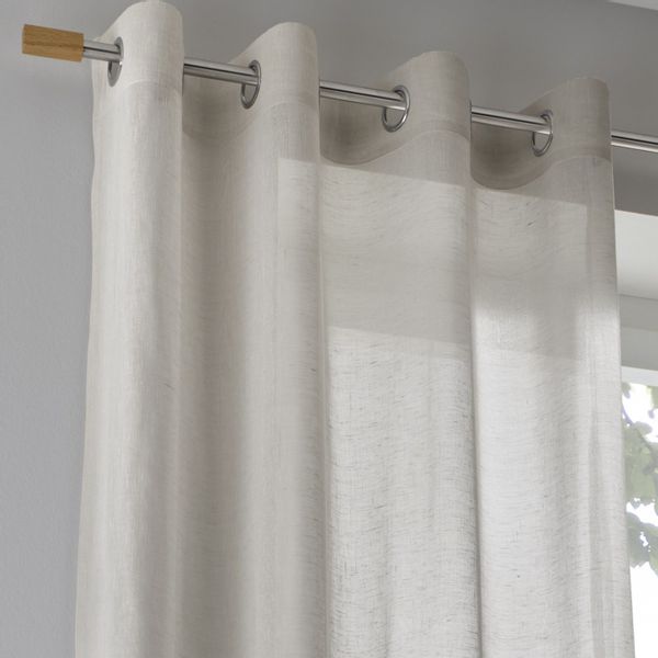 Kutti Vorhang "Brondby" Ösen 1 Stk. tlg. Landhausgardine Leinenoptik Natur günstig online kaufen