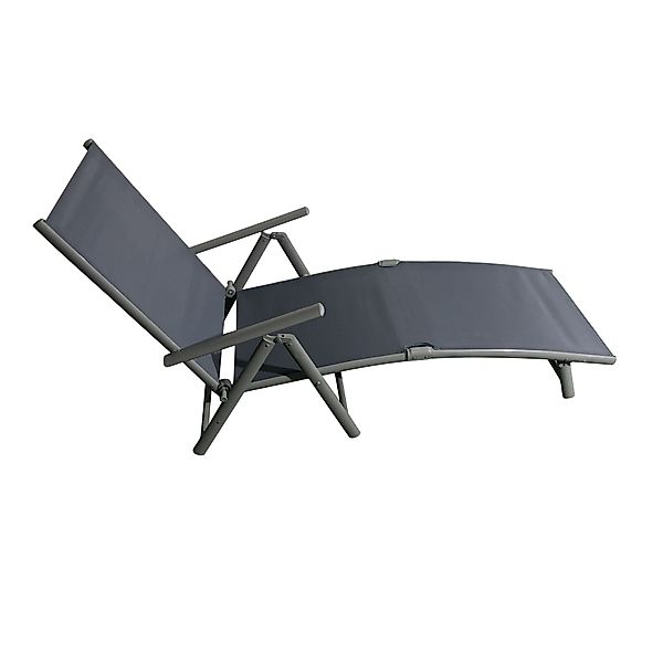 BruKa Gartenliege Sonnenliege RIO Grau Gartenliege günstig online kaufen