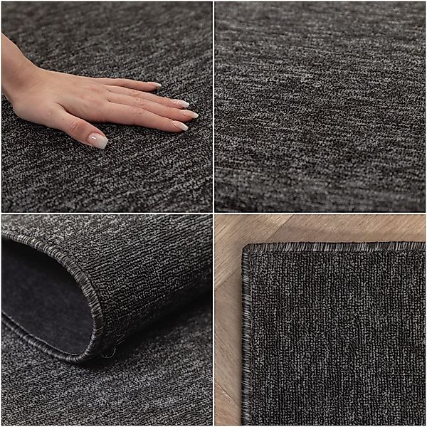 Carpettex Schlingenteppich Unicolor - Einfarbig, Rund, günstig online kaufen