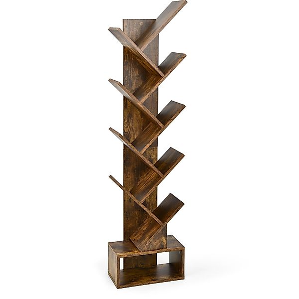 COSTWAY Bücherregal, 8-stöckig, mit Schublade, Baumform, günstig online kaufen