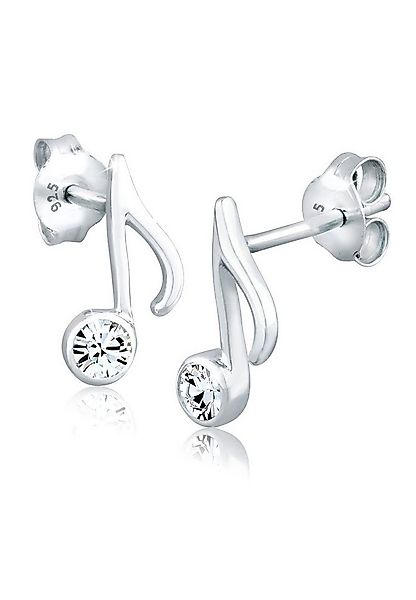Elli Paar Ohrstecker Note Musik 925 Silber, mit Kristallen von Swarovski®, günstig online kaufen