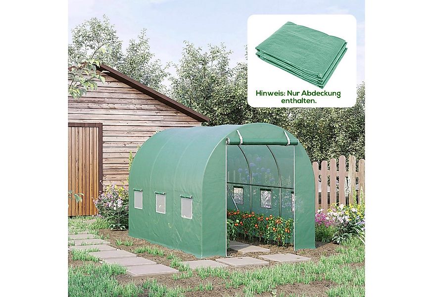 Outsunny Foliengewächshaus Polyethylenfolie Ersatzfolie mit 6 Fenster für G günstig online kaufen