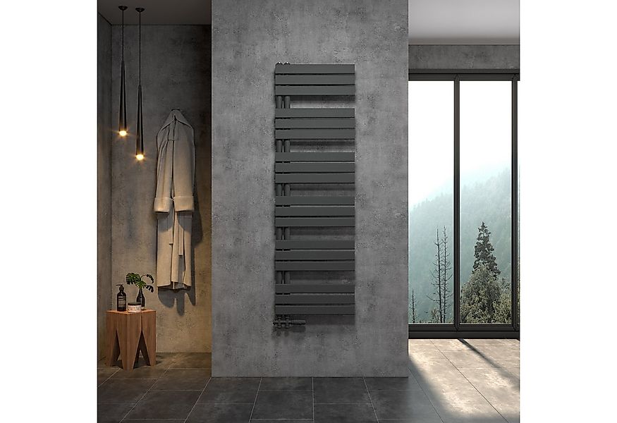 WITEN&NOCK Badheizkörper RUCHI Designheizkörper Handtuchtrockner Mittelansc günstig online kaufen