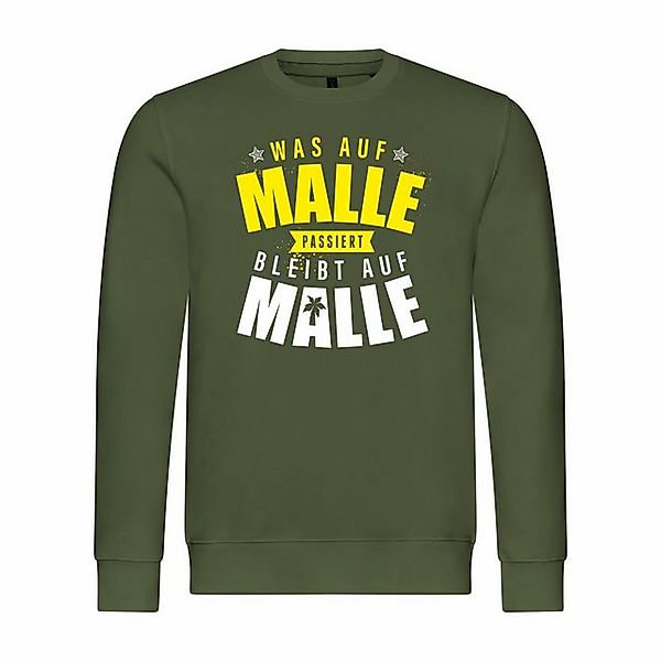 deinshirt Rundhalspullover Herren Sweatshirt Was auf Malle passiert Mit Pri günstig online kaufen