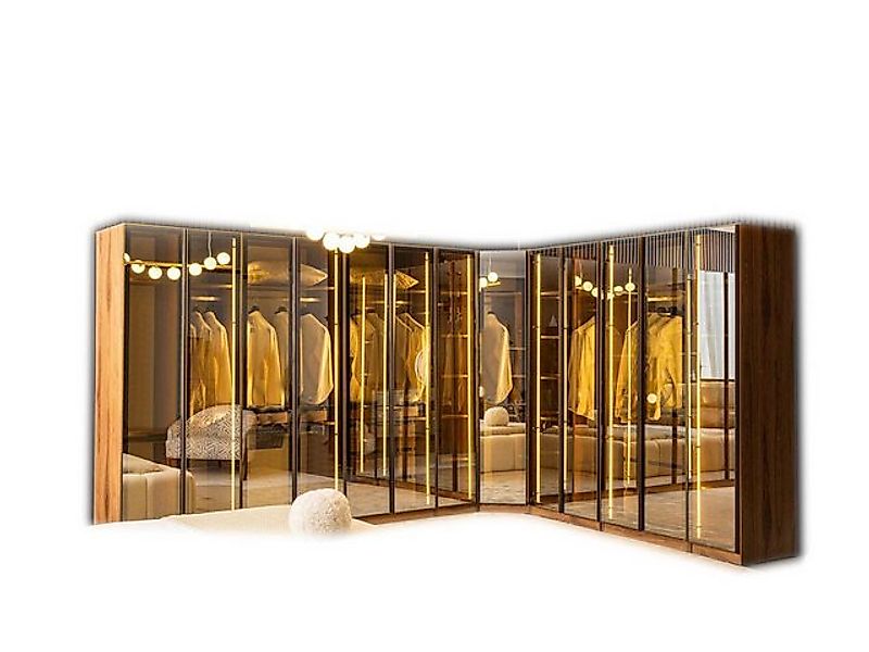 JVmoebel Kleiderschrank Luxus Glas Kleiderschrank Begehbarer Schrank (1-St. günstig online kaufen