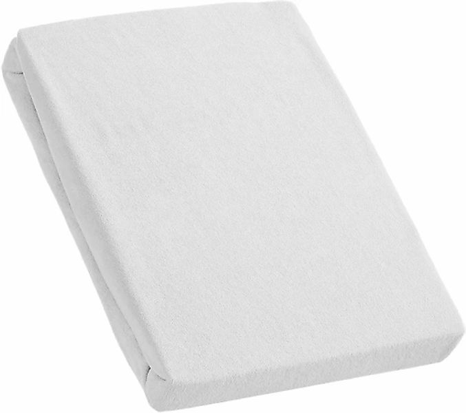 KUM Spannbettlaken "Frottee Spannbetttuch" bis ca. 30 cm Matratzenhöhe, wei günstig online kaufen