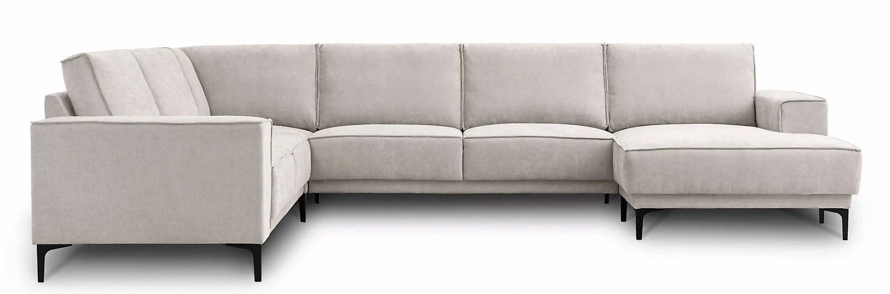 Places of Style Wohnlandschaft "XXL Sofa Oland, Struktur, Flachgewebe, Luxu günstig online kaufen