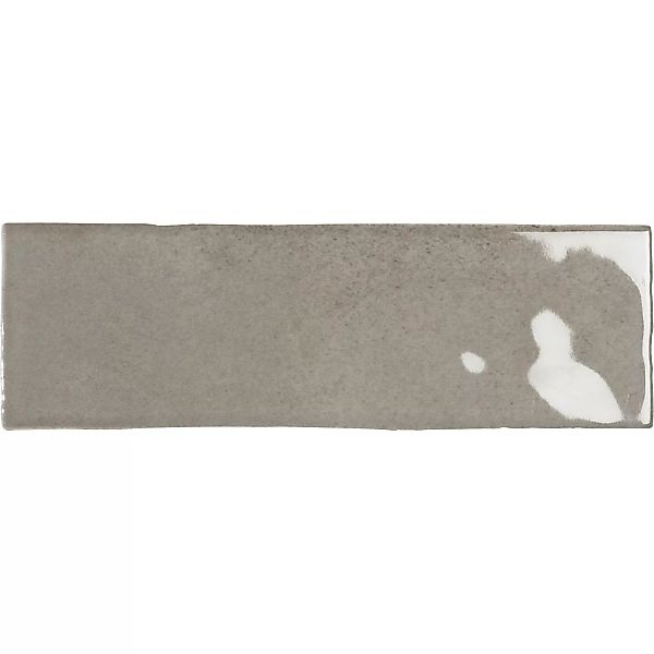Wandfliese Nolita Steingut Grau Glasiert Glänzend 6,5 cm x 20 cm günstig online kaufen