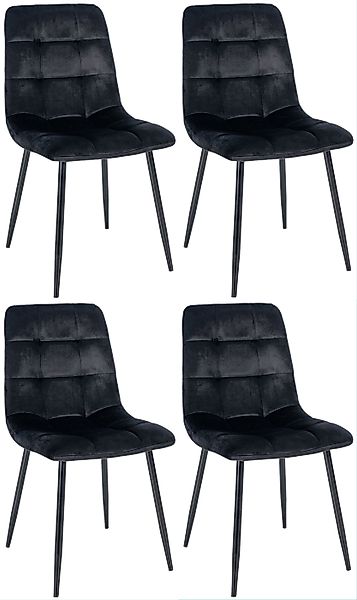 CLP Esszimmerstuhl Antibes (4er Set), Samtbezüge, günstig online kaufen