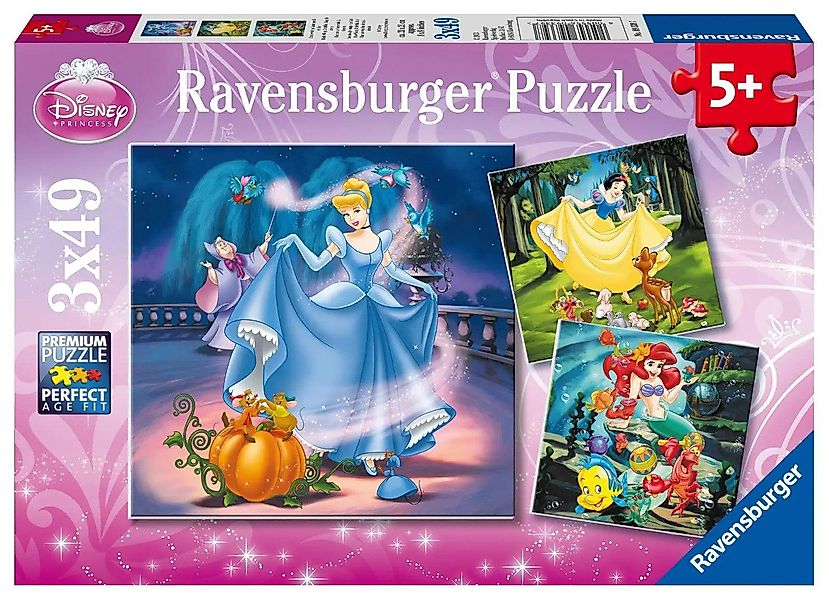 Ravensburger Puzzle Disney Princess: Schneewittchen, Aschenputtel, günstig online kaufen