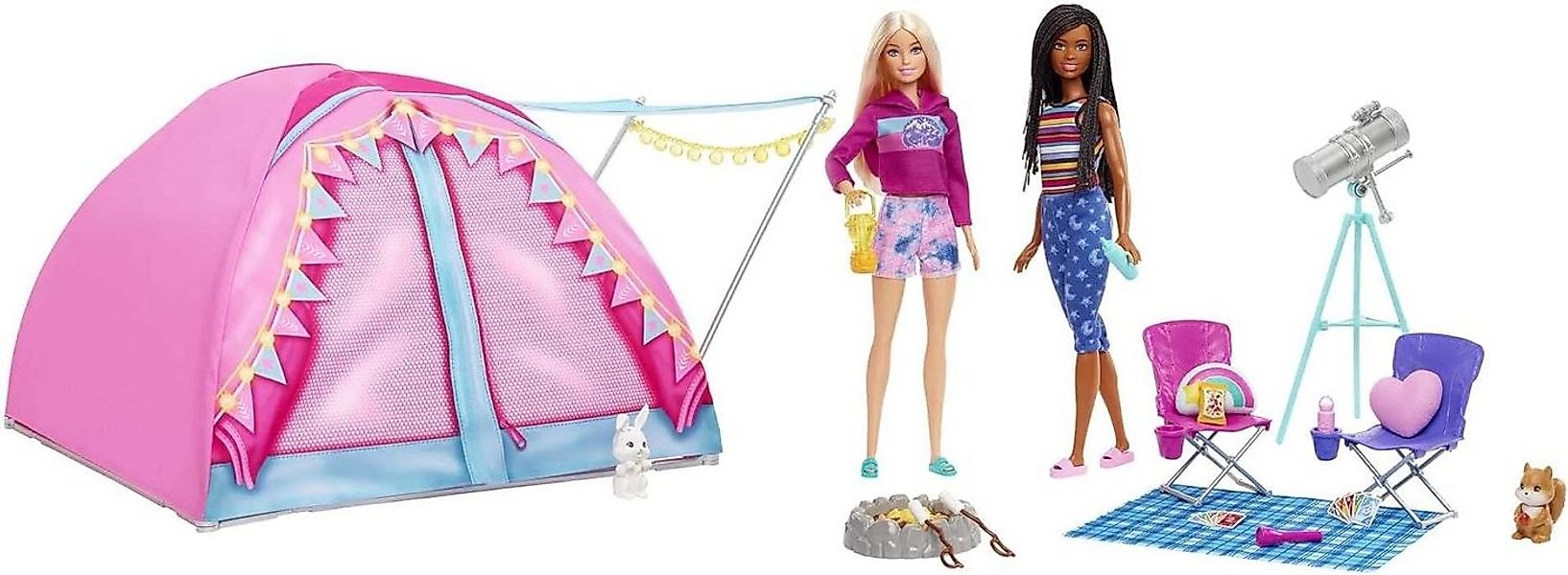 Mattel® Anziehpuppe MATTEL HGC18 Barbie Camping Zelt Spielset günstig online kaufen